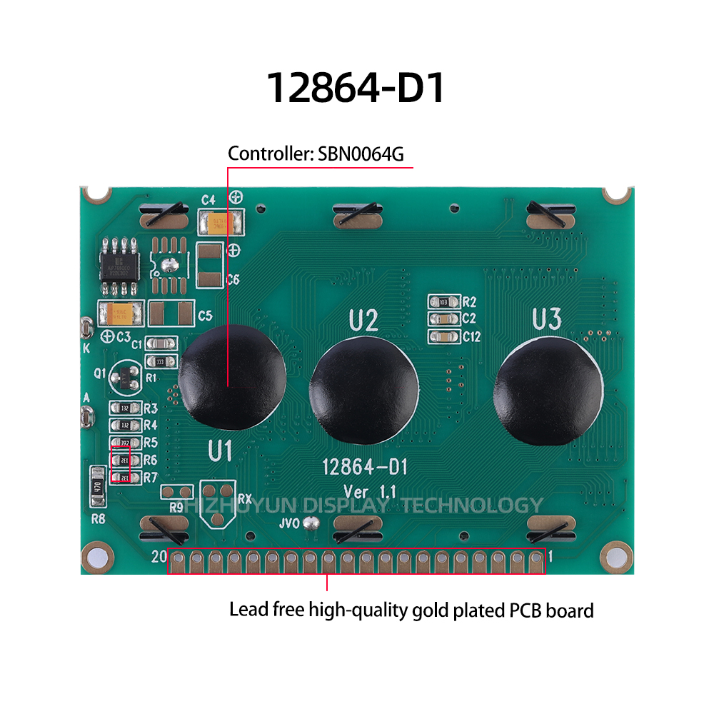 LCD12864-D1 graficzny moduł LCD z matrycą punktową szara folia czarne znaki 128*64 KS0108 ekran wyświetlacza moduł LCM
