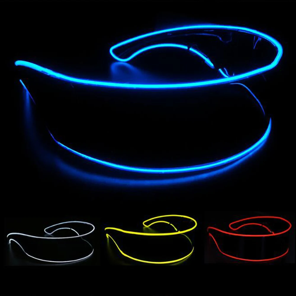 Okulary LED Okulary imprezowe LED Świecące okulary Okulary z wizjerem Świecące okulary Rave na Boże Narodzenie Halloween