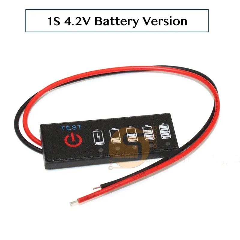 Placa indicadora de porcentagem de bateria de lítio 12V 1-7S Display de capacidade da bateria Proteção contra polaridade reversa