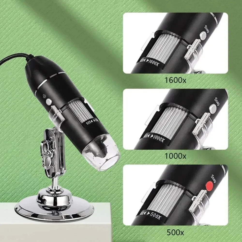 Câmera de microscópio digital 3 em 1, tipo c, usb, eletrônico portátil 500x/1000x/1600x para solda, lupa led, reparo de celular
