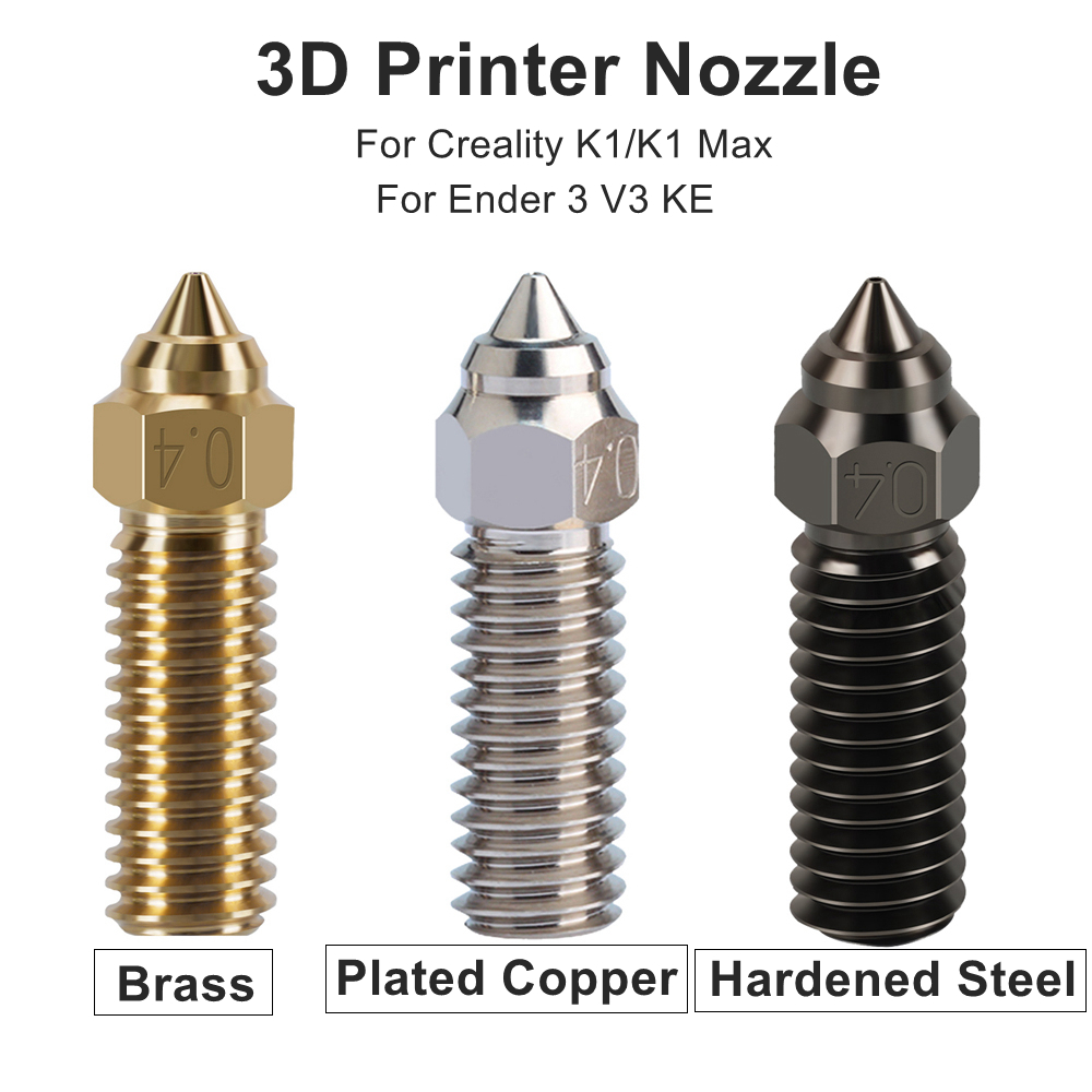 エンダー 3 V3 KE ノズル真鍮メッキ銅硬化鋼高速 3D プリンタノズル Creality K1/K1 最大/CR-M4
