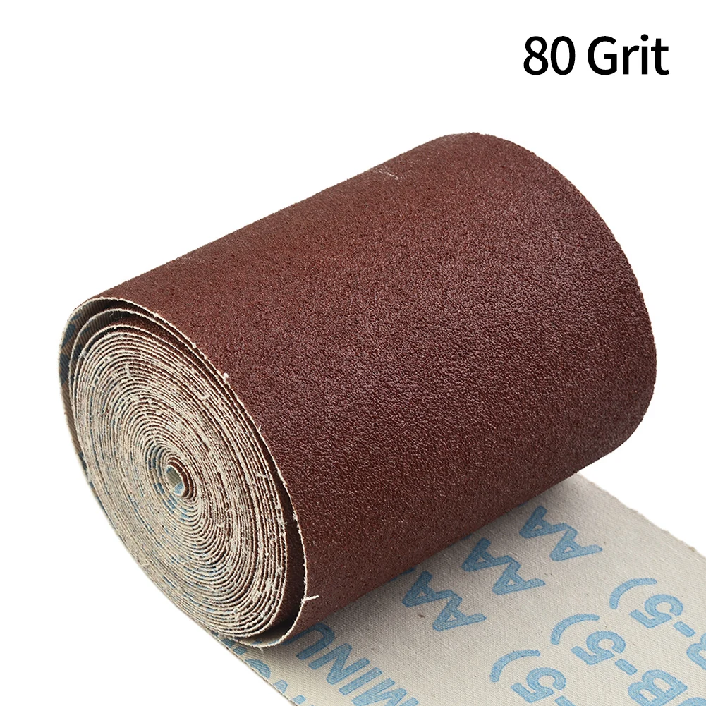 Rollo de papel de lija de grano 80-600, rollo de tela de esmeril de 10cm X 5 metros, rollo de papel de arena abrasivo para muebles de madera, herramientas de Pulido de metales