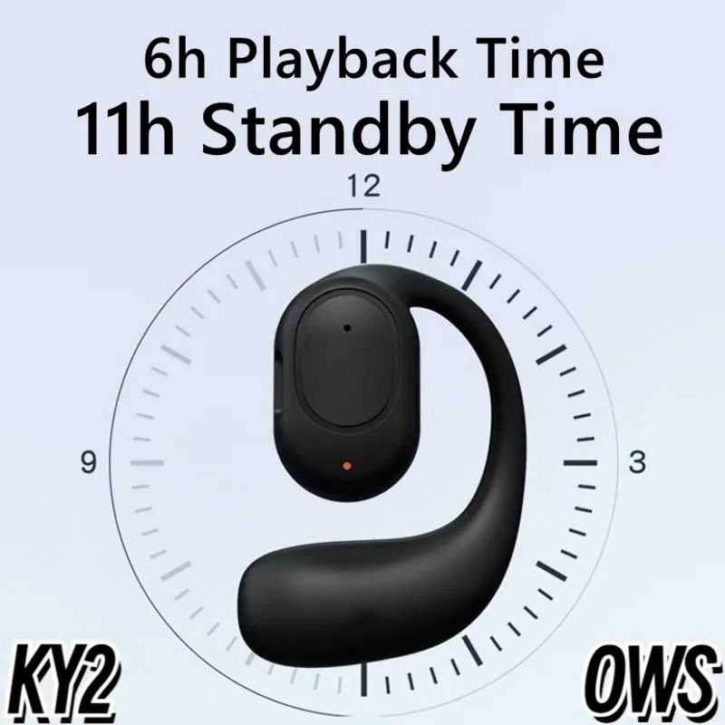 Q7 ワイヤレス Bluetooth イヤホン空気伝導 OWS ヘッドフォン HiFi イヤーフック音楽スポーツノイズキャンセルヘッドセットスマートフォン用