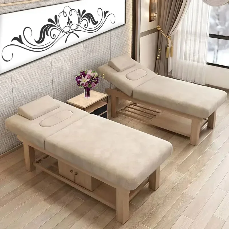 Maca de cama profissional de madeira maca estética salão de beleza mesas de massagem estética camilla para masaje cabine sofá