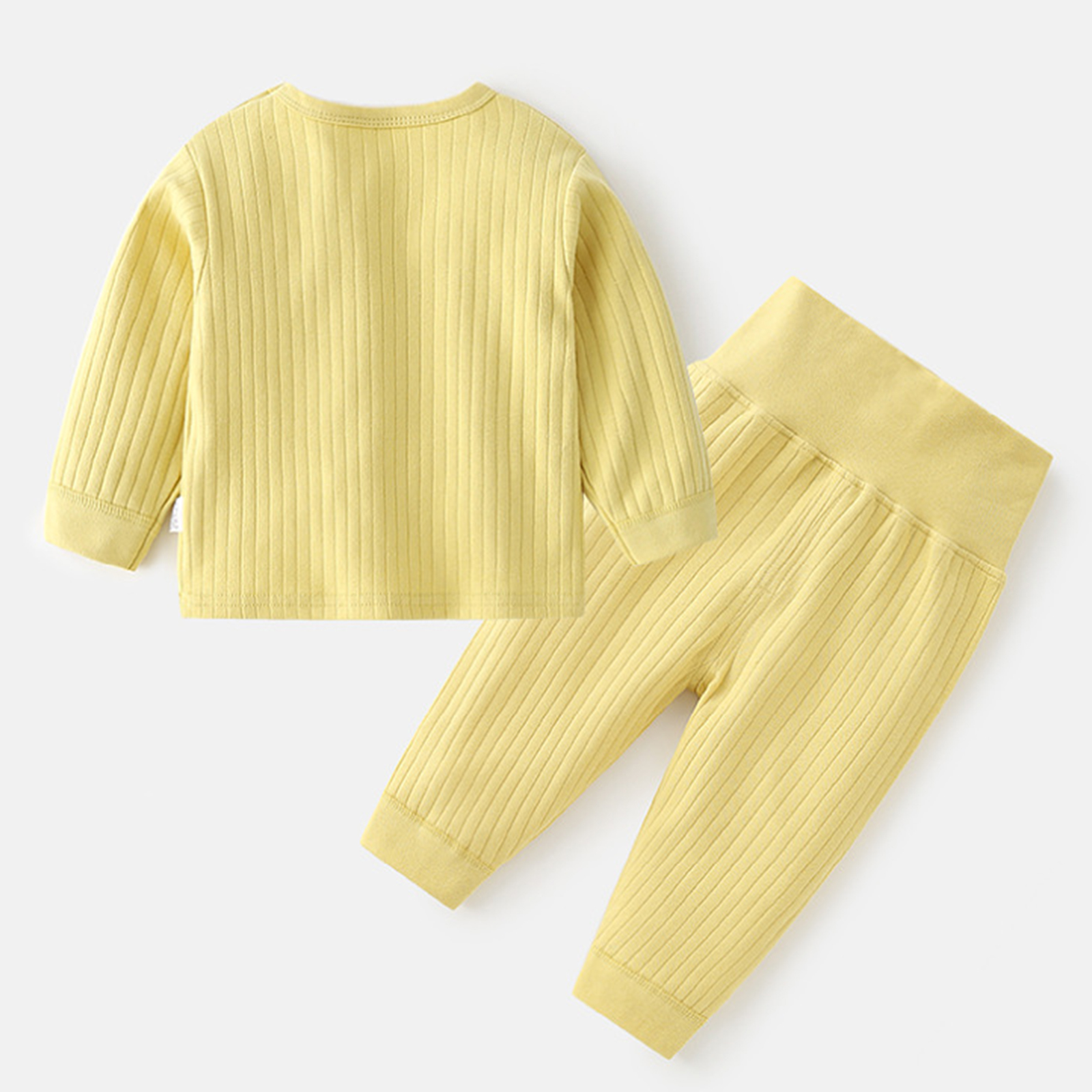 Completo intimo termico autunno inverno Set di abbigliamento per bambini Set pigiama per ragazze per ragazzi Indumenti da notte caldi per bambini Colori caramelle Abbigliamento per bambini