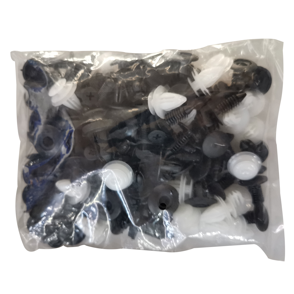 100 Uds Kit de Clip de sujeción automático Clips de remache de guardabarros cuerpo de coche pasador de retenedor de empuje remache parachoques puerta Panel de ajuste retenedor Clips de coche