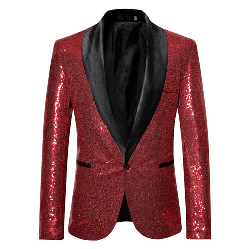 Männer Schlank Hochwertige Blazer Pailletten Dekoration Host der Bühne Blazer Single Button Mode männer Kleidung Homme Sänger der Kleidung
