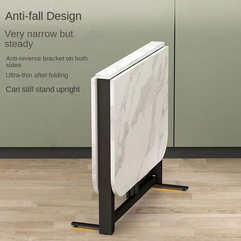 Mesa de comedor plegable para el hogar, mesa movible de almacenamiento conveniente multifuncional, casa de alquiler, apartamento de tamaño pequeño