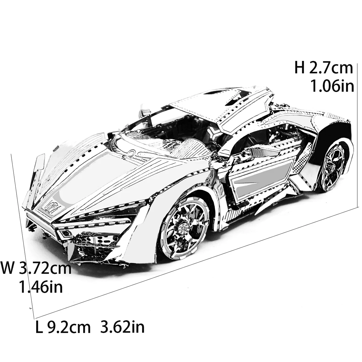 Coche deportivo para montar tu propio rompecabezas de Metal 3D, modelo ensamblado a mano de alta dificultad, DIY