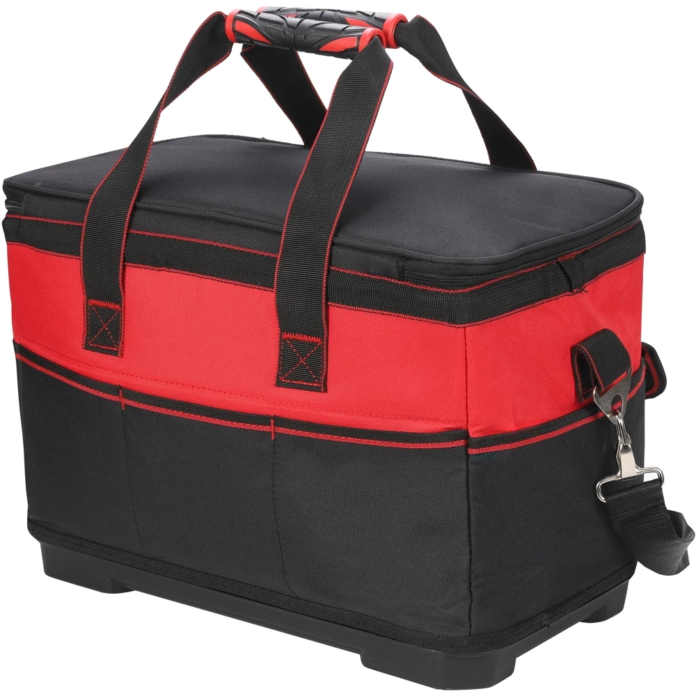 Portable 600D Oxford Tool Bag with Plastic Bottom Waterproof Durable Large Capacity Tool bag for Electrician Woodworker