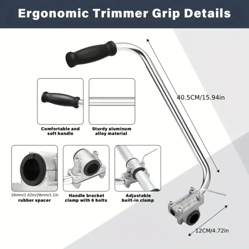 Trimmer Handle - Ergonomic Trimmer Grip Weeder Trimmer Handle Lawn Trimmer Handle for Lawn Care Trimmer Handle for Weed Whacker