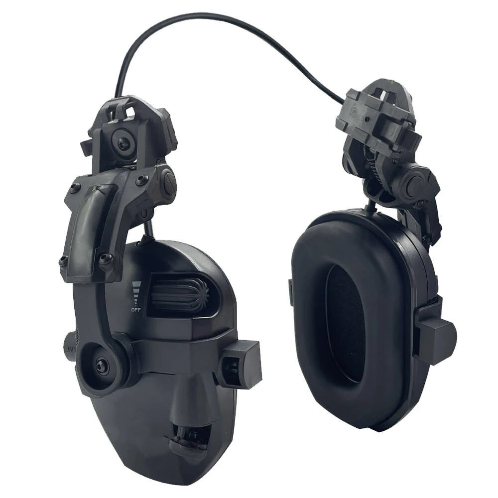 Capacete ativo montado earmuffs para tiro proteção auditiva eletrônica orelha proteger redução de ruído ativo caça fone de ouvido