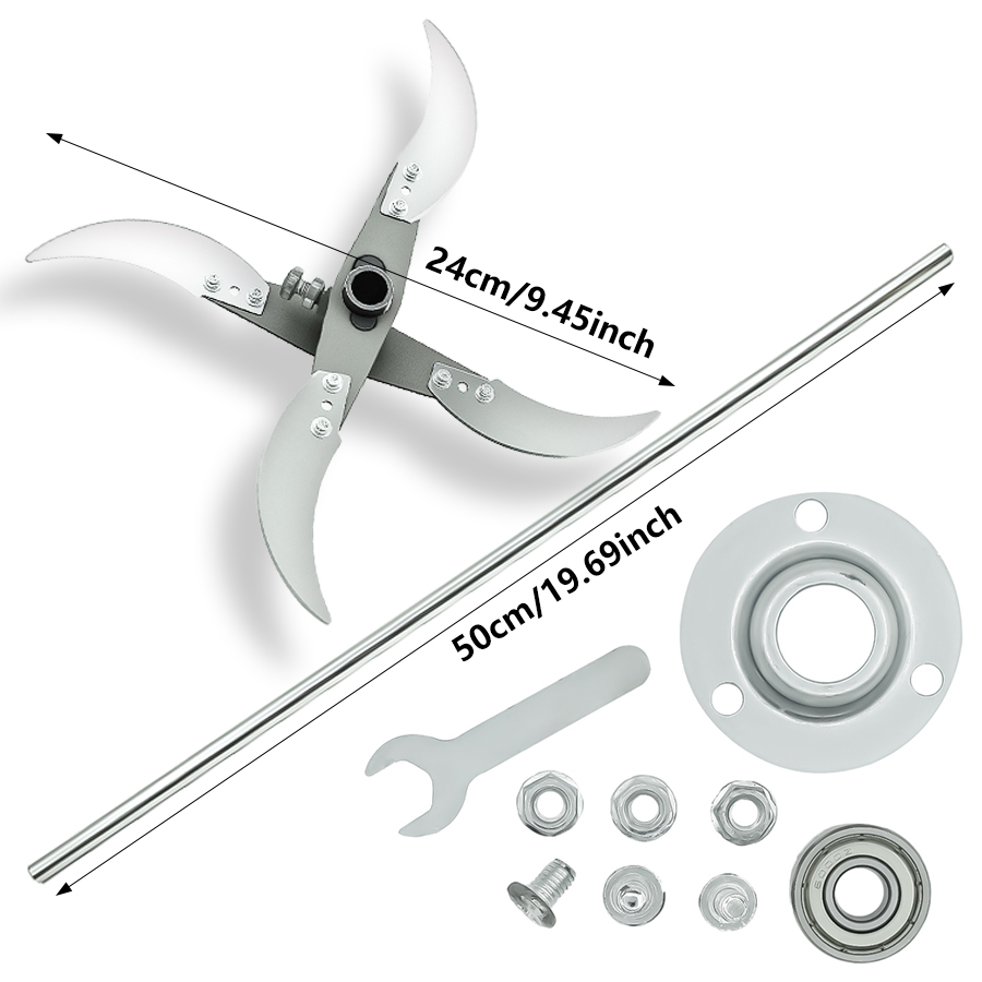 Multifunctional Grass Cutting Blade Set Edges Vegetable Chopping Tool Stainless Steel Rust-Resistant Blades Farm/Home Gardening