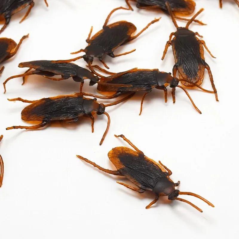 Cucarachas divertidas horribles, accesorios de decoración, juguete de goma, bromas prácticas, juguetes de simulación, insectos de plástico, cucarachas