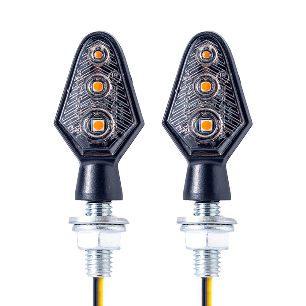 2 ชิ้น/เซ็ต 12V Universal LED ไฟเลี้ยวรถจักรยานยนต์กันน้ําไฟกระพริบรถจักรยานยนต์ Moto อุปกรณ์เสริม