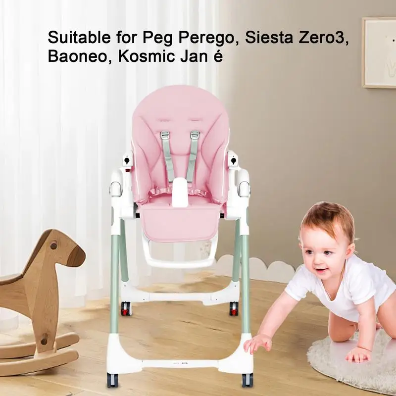 Capa para cadeira de jantar, couro pu, capa para cadeira de jantar de bebê, macia, multifuncional, assento com acolchoado, confortável para crianças