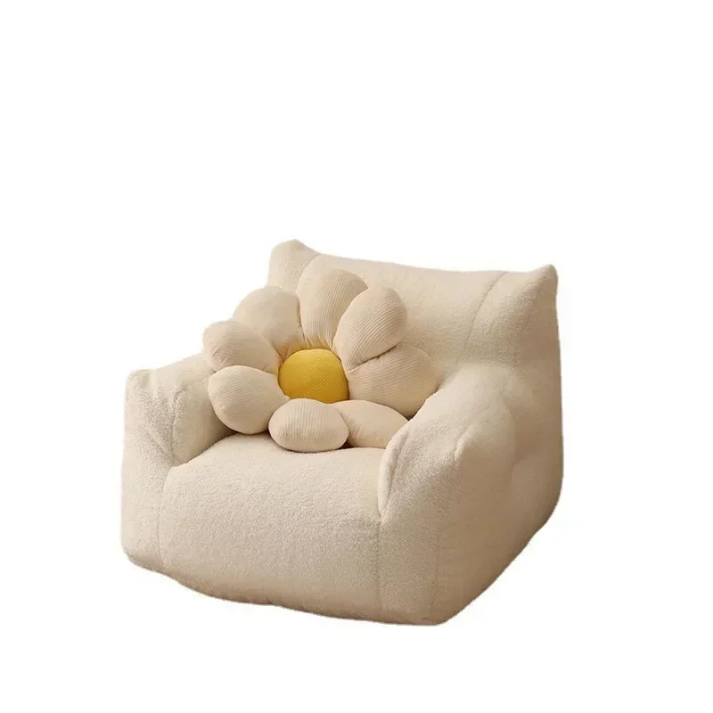 Children's Lazy Sofa Chair - Soft Cotton & Linen Fabric with Removable Washable Cover, Perfect for Reading & Playtime