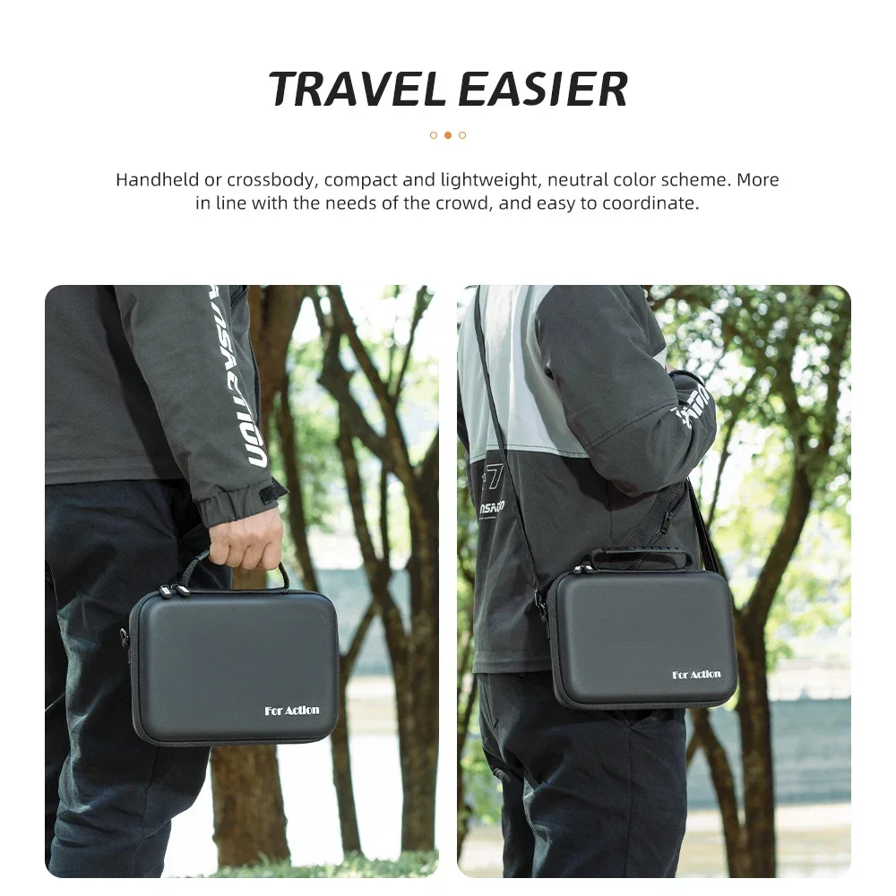 Portable Case Waterproof Bag Charger Battery Base Selfie Stick Storage Handbag for DJI Osmo Action 5 PRO 4 3 Camera Accessories