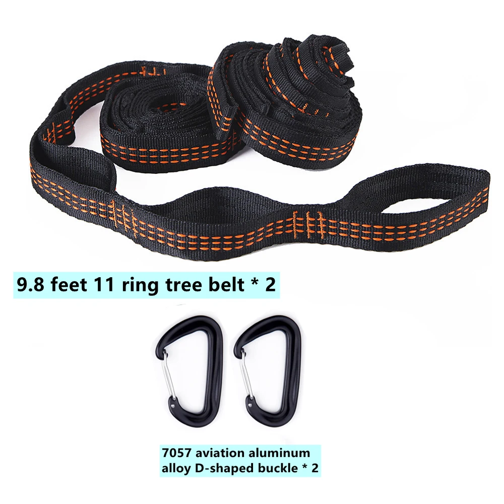2Pcs Super Strong Hammock Strap Special Reinforced Polyester Multi Ring Hammocks Strap Outdoor Camping Travel Portable Tree Rope