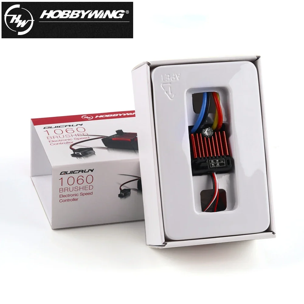 HobbyWing QuicRun 1060 60A Brushed Electronic Speed Controller ESC Waterproof  With Switch Mode BEC For 1:10 RC Car