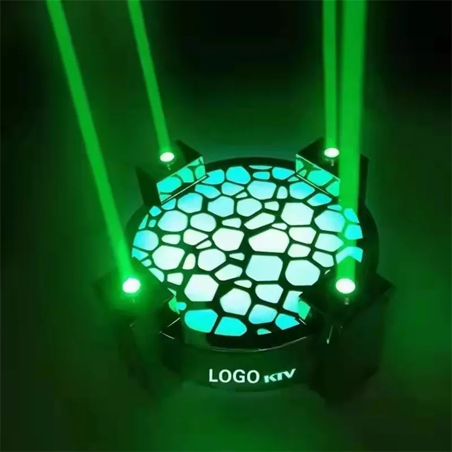 Wine Bottle Presenter Rechargeable Flashing Wine Champagne Glorifier Green Red Laser Light VIP Wine Bottle Display Rack