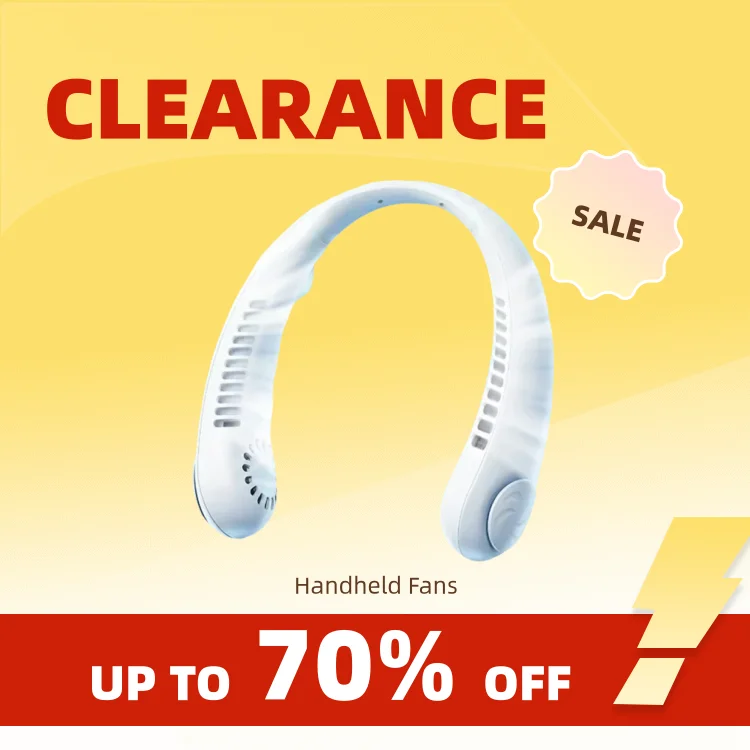 Clearance_Mini ventilador portátil para colgar en el cuello refrigerado por aire de verano para deportes al aire libre, correr, viajar sin aspas, USB portátil