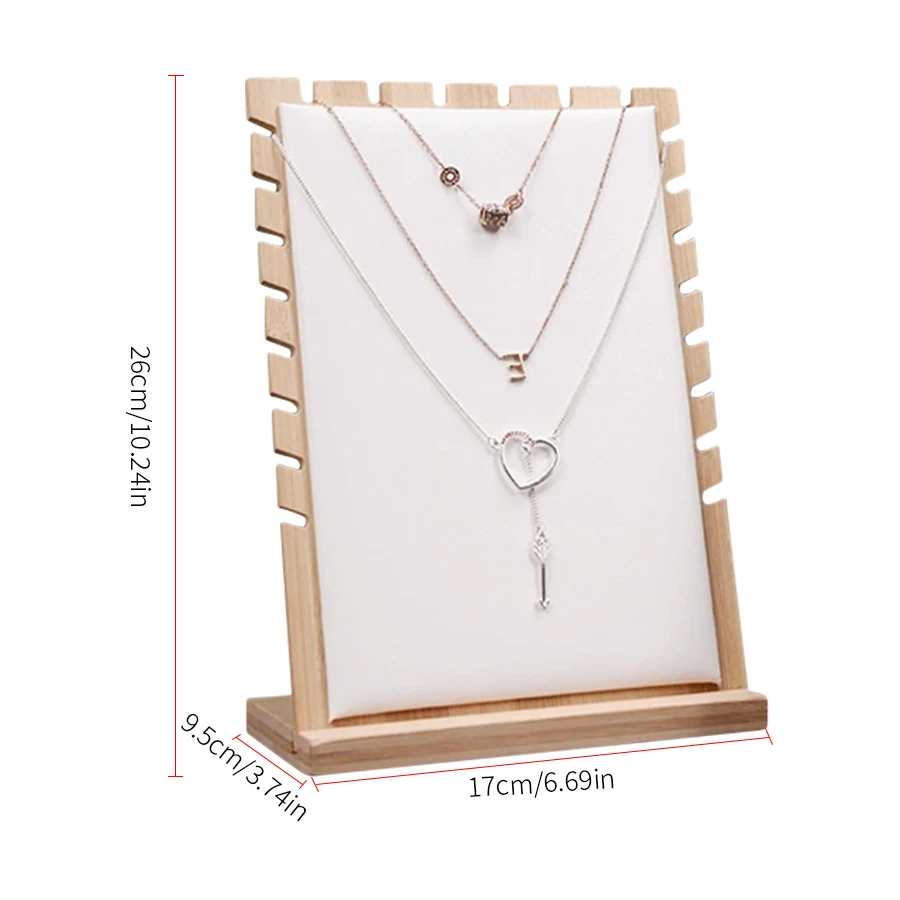 Creatieve massief houten ketting frame mode-sieraden display frame hanger ondersteuning sieraden display rekwisieten