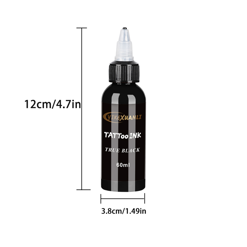 Pigment d'encre de tatouage rouge/noir de 60ml, avec boîte, Kits de tatouage d'art corporel, peintures de beauté professionnelles, maquillage, fournitures de tatouage semi-permanentes