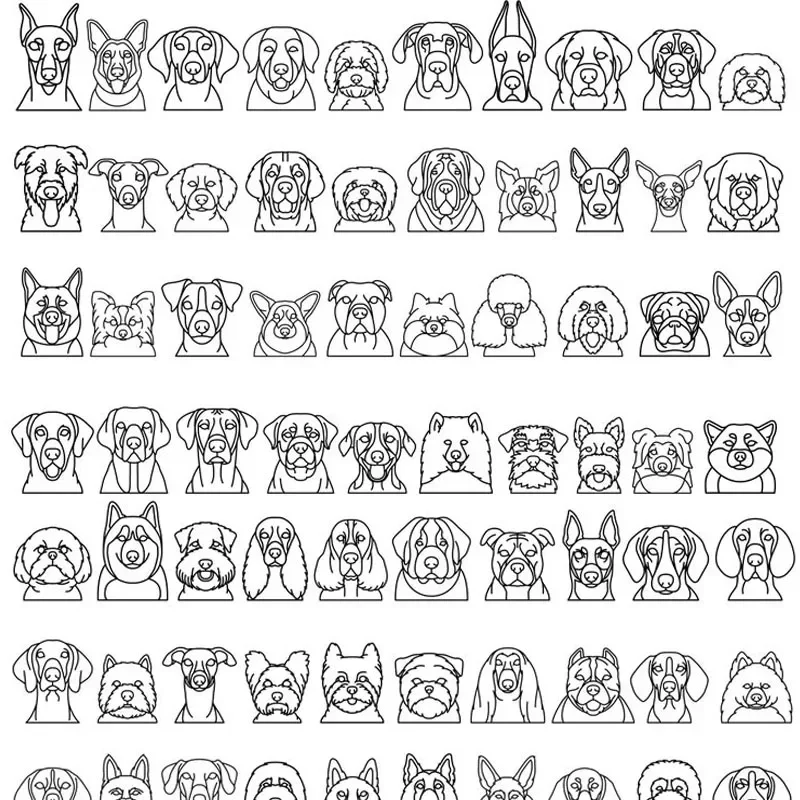 200 Mandala multicapa para perros SVG DXF EPS Vector corte láser CNC Glowforge archivos dibujos