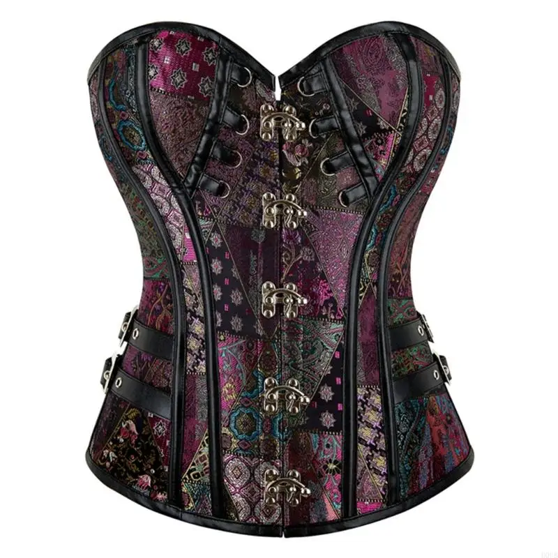 D0UB Palatial Corset Corsé para mujer Bustier Bustable Cinturón ajustable
