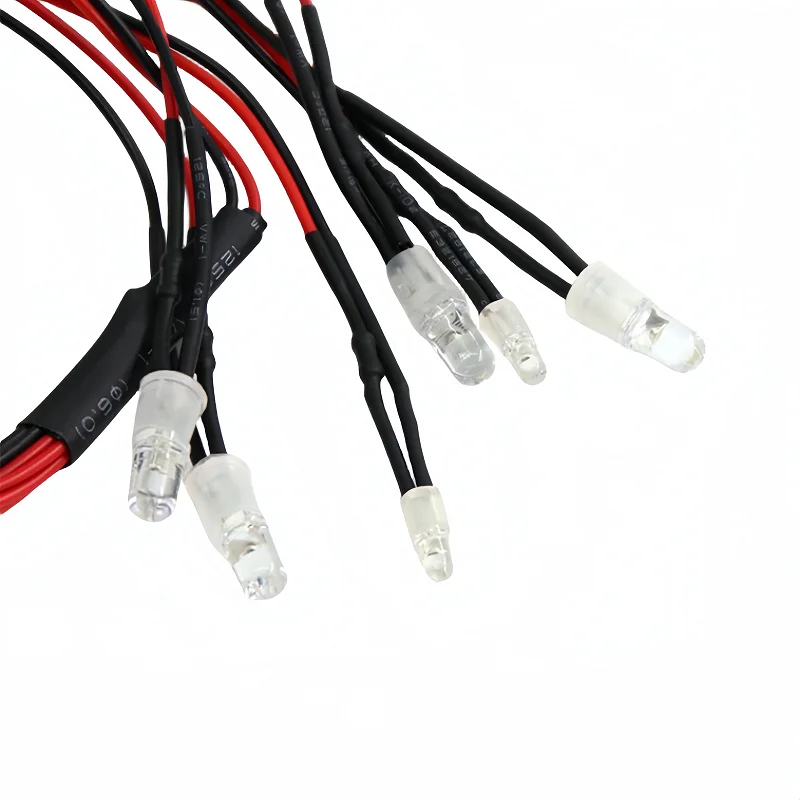Phares RC 2/4/6/8 rouge blanc 3/5mm lumières LED projecteur RC télécommande feux avant et arrière