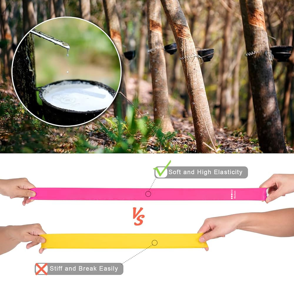 Bandas de resistencia para hacer ejercicio, bandas elásticas de bucle de ejercicio, juego de bandas elásticas para principiantes de Yoga para piernas de botín, flexibles de Pilates