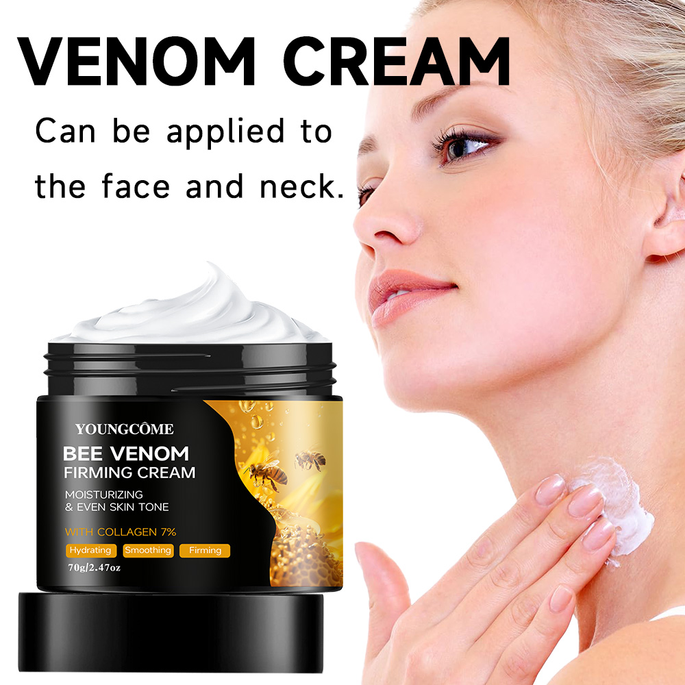 Premium Bee Venom Cream for Face & Neck - Collagen Boost, Skin Tightening, Natural Moisturizer for Sensitive Skin, Non-Greasy