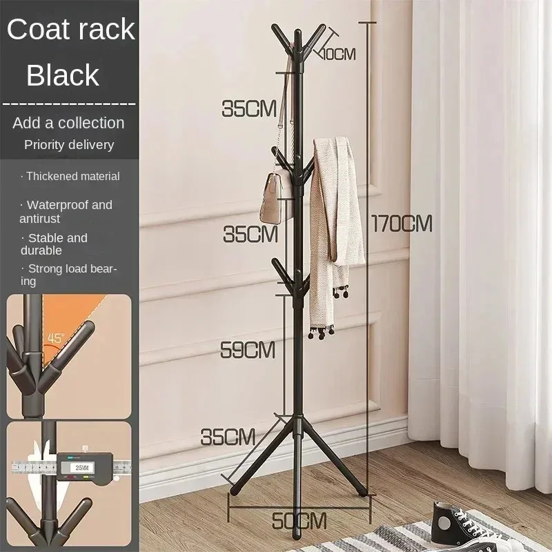 Clothes and Hats Rack Tree Branch Shape Hooks Mobile and Convenient Coat Rack for Home Living Room Hangers Clothes Rack Stand