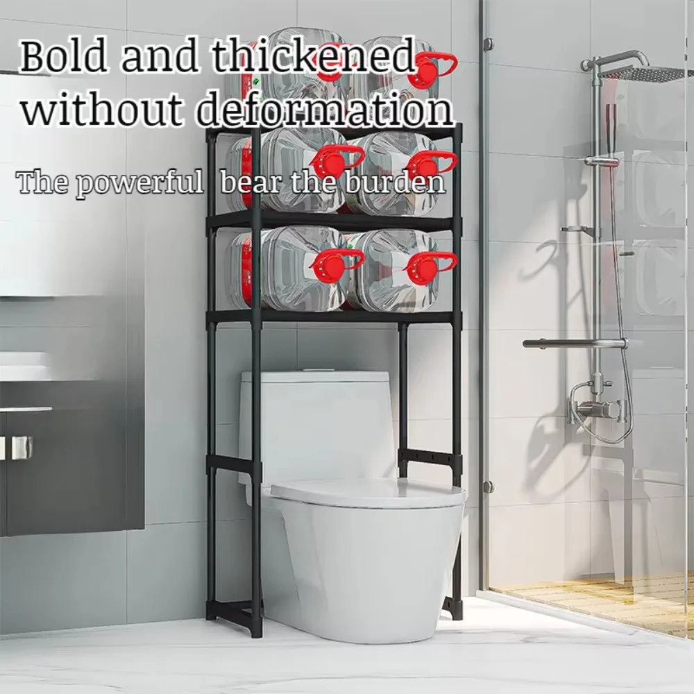 Washing Machine Shelf Multilayer Perforation-Free Shelf Space-saving Above The Toilet Storage Racks Floor Standing Toilet Holder