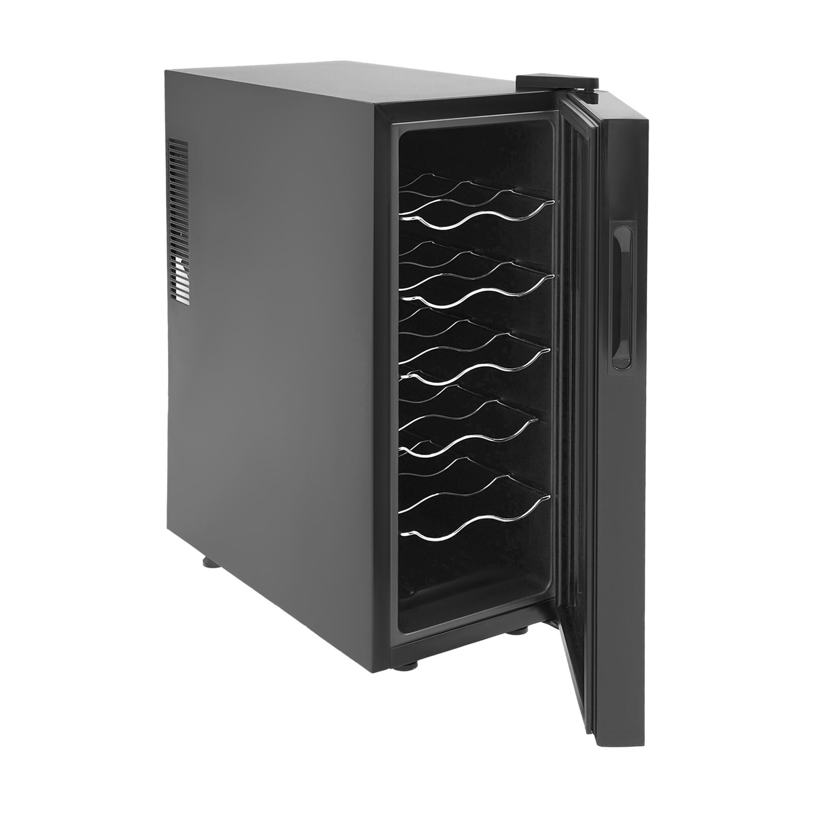 Weinkühlschrank 220 V-240 V 55 W 5-fach elektronischer Rotweinschrank Store Rotwein Champagner Schwarz