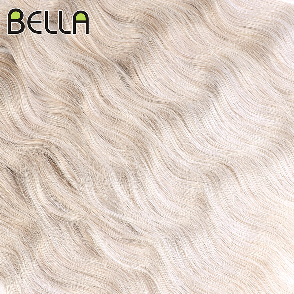 BELLA Lena ผมสังเคราะห์ Deep Wave Braiding Hair Extensions 24 นิ้ว Water Wave ผมโครเชต์ผม Ombre สีบลอนด์ผมปลอม