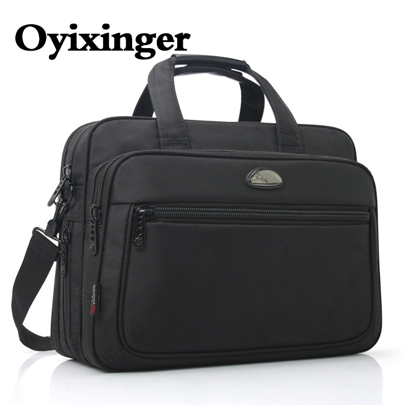Oyix inger Herren Business Laptop-Tasche für 14-Zoll-Computer-Handtasche wasserdichte Oxford männliche Umhängetaschen Dokument Reise Aktentasche