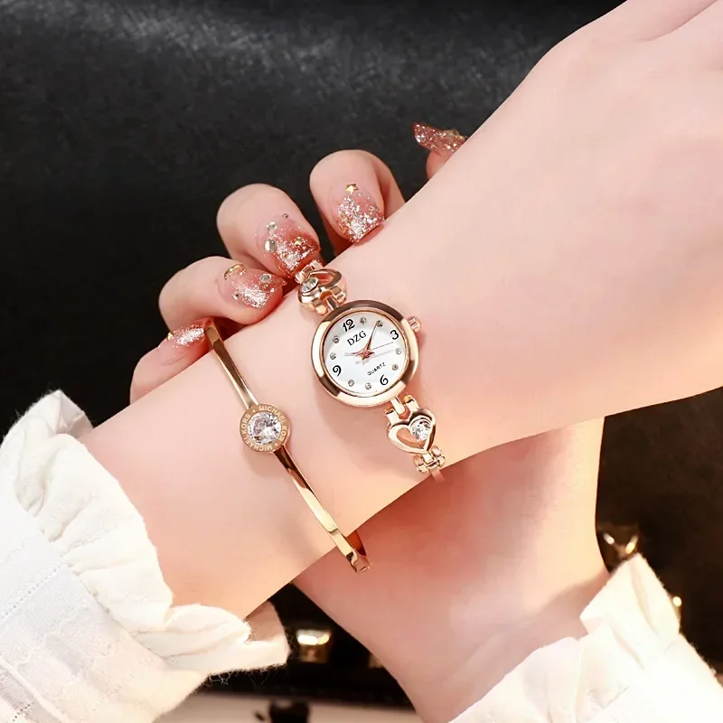 Reloj de pulsera con forma de corazón para mujer, reloj de cuarzo dorado para mujer, reloj de pulsera informal, accesorios para regalos, reloj Montre