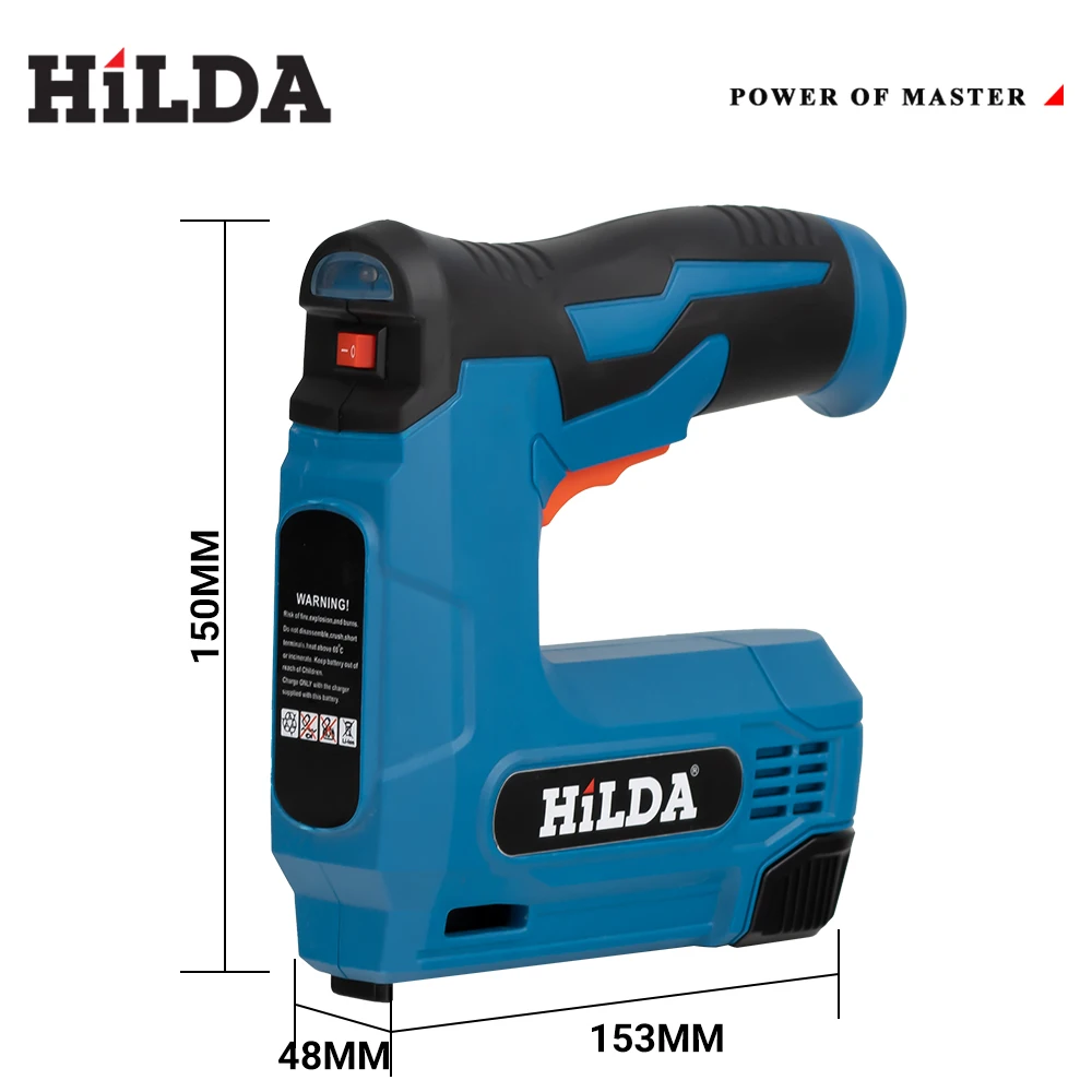 HILDA กรอบไม้เย็บกระดาษปืนเล็บนิวเมติกเฟอร์นิเจอร์ปืนนิวเมติก DIY 2000 เครื่องเย็บกระดาษแบบพกพา