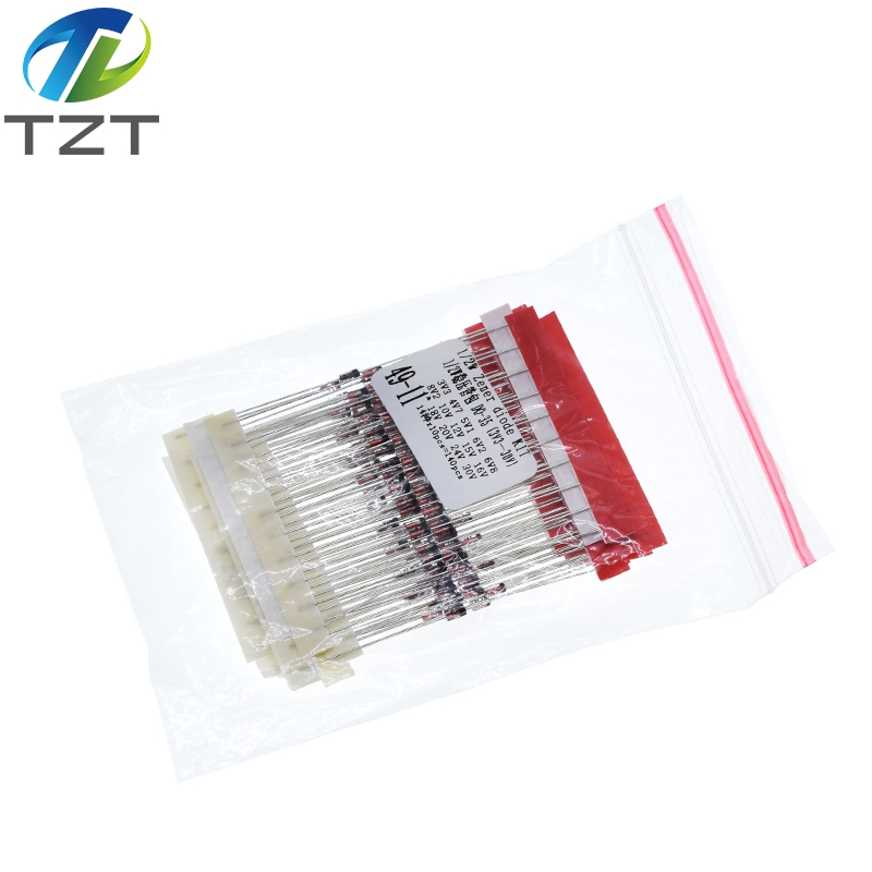TZT 140 PZ 1/2 w 0,5 W 3,3-30 V 14 valori * 10 pezzi = 140 pezzi kit elettronico fai da te