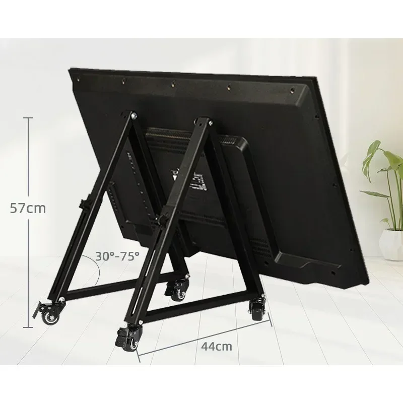 B-M 32-65 Inch Low Height TV Stand Movable Tripod Stage Screen Cart Cold-rolled Sheet Material Suitable for Flat Screen TVs