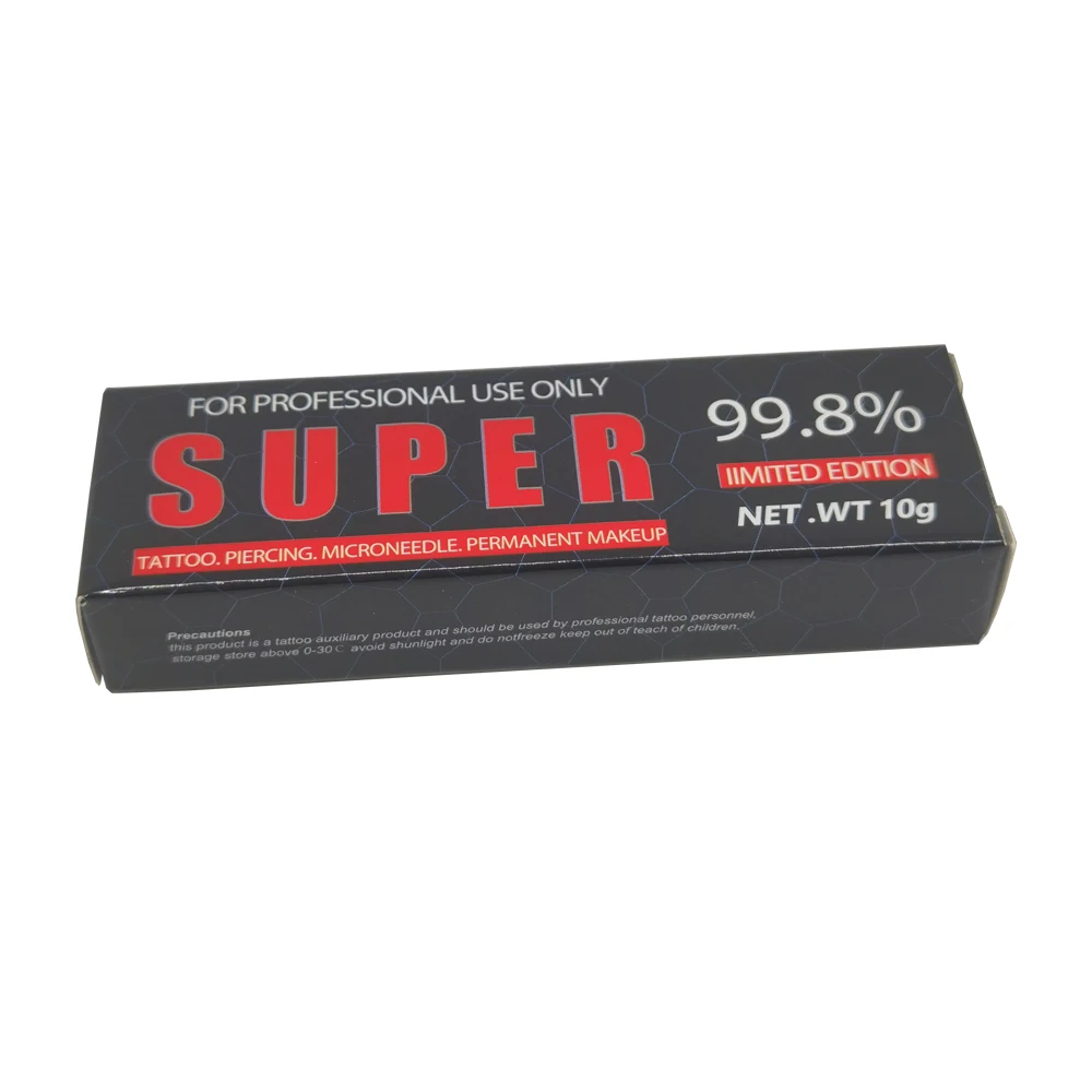 Newest High-Quality 99.8% Black Super Tattoo Cream Before Permanent Makeup Microblading Eyebrow Lips 10g Tattoo accessories