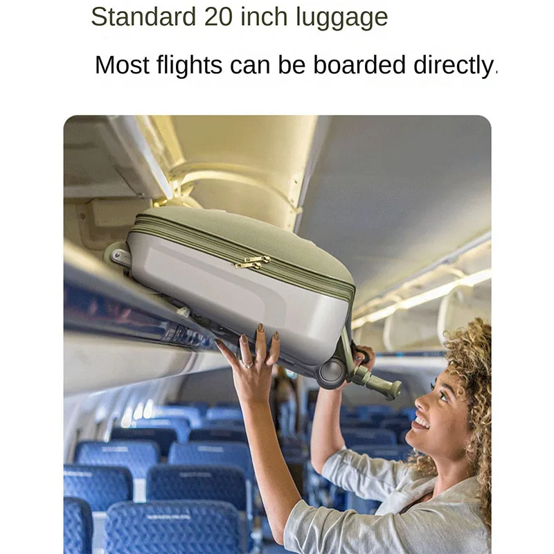 อัพเกรดใหม่เด็กกระเป๋าเดินทาง Lazy กระเป๋าเดินทางสามารถนั่งเบรคล้อ Cabin Carry-on เด็กรถเข็นกระเป๋าเดินทางพับได้กระเป๋าเดินทาง