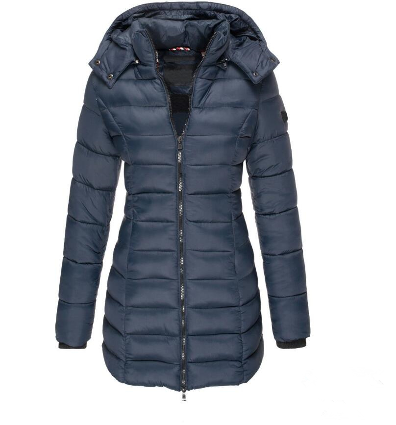 Veste à capuche et fermeture éclair pour femme, nouvelle mode automne/hiver, manches longues, couleur unie, coupe cintrée, 7 couleurs