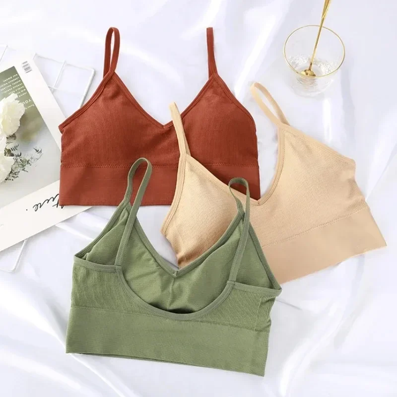 Bezszwowy damski biustonosz push up Piękne biustonosze z tyłu Fitness Topy Biustonosz Bralette Kobiecy top bez ramiączek Bielizna Bralet z wkładką na klatkę piersiową