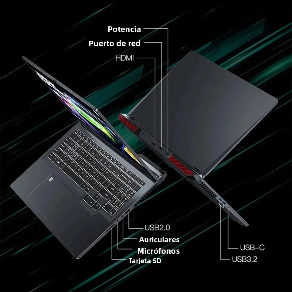 2025 16 "ordenador portátil para juegos intel Core i7-6700HQ GTX 1060 6GB Notebook PC IPS 1920*1200 16GB DDR4 1TB SSD Windows 11 Pro Laptop Gamer