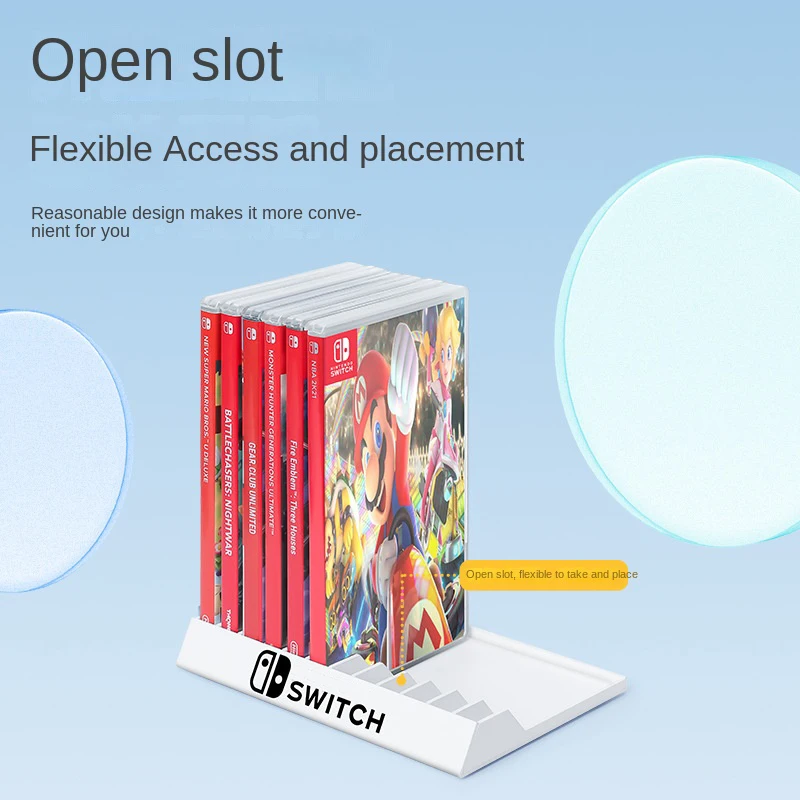 Game disc storage bracketfor Nintendo switch oled Cassette storage rack stand Desktop game card box holder for NS accessories