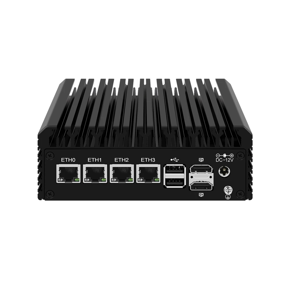 HUNSN Intel N100/ I3 N305,RJ42,Micro Firewall Appliance,Mini PC,Router PC,pFsense Plus,4xIntel 2.5GbE I226-V,2HDMI,DP,TF,Type-C