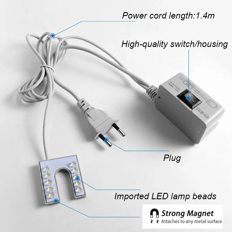 EU/us-10個の照明を備えた工業用ランプ,作業用照明用照明器具,10個